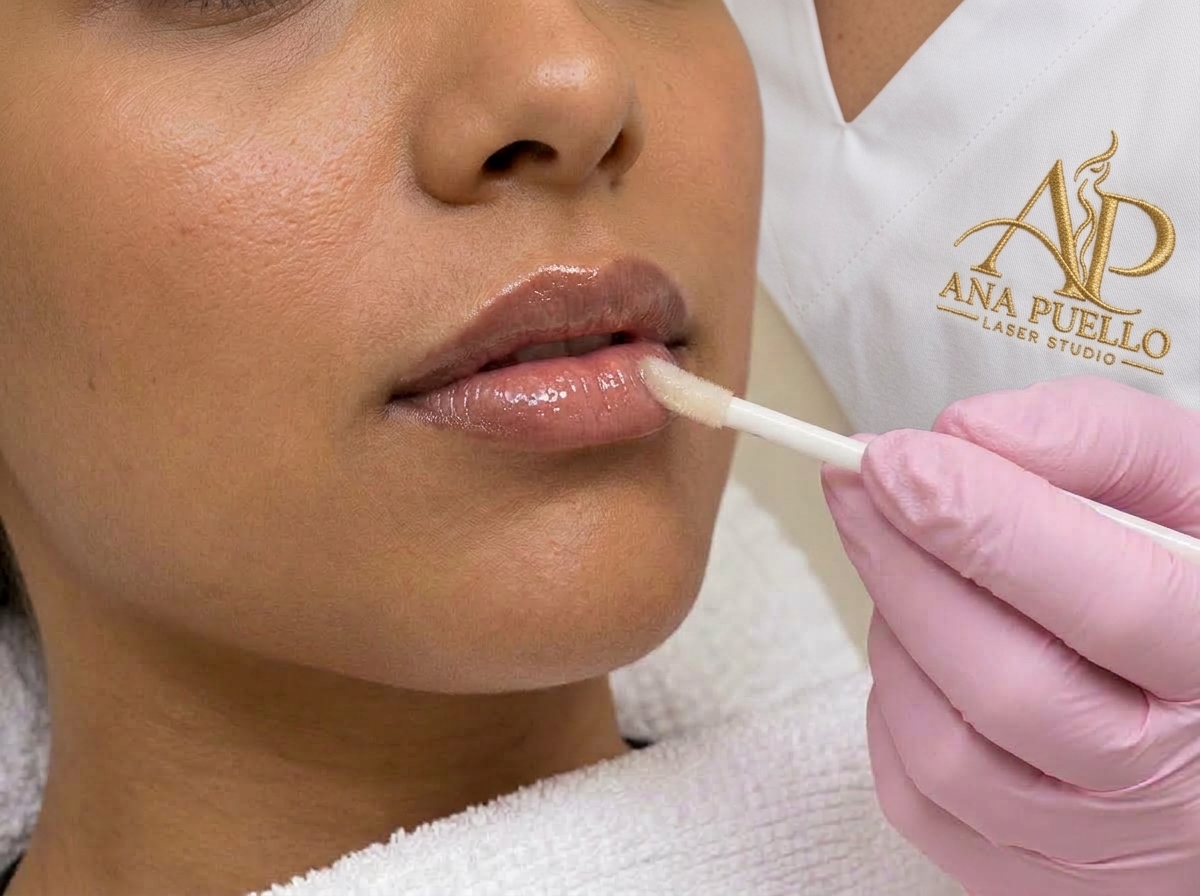 Aplicación de bálsamo labial en Hydralips