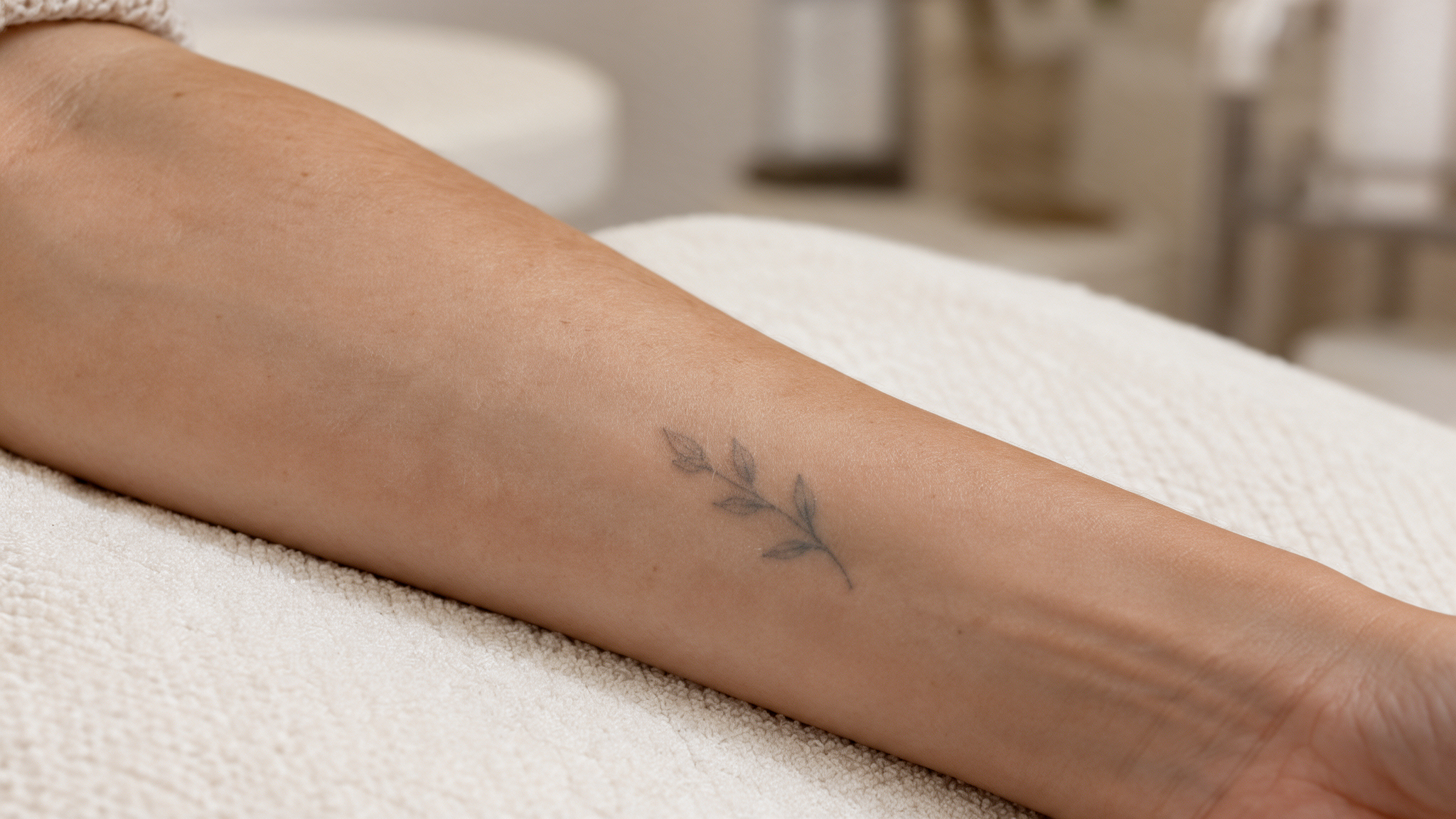 Tatuaje de una rama sobre el antebrazo